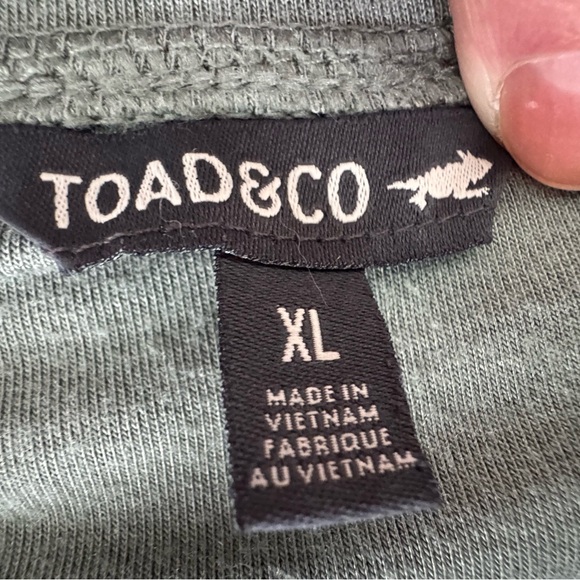 Toad & co Cozy Green Hooded Sweatshirt Dress - Picture 3 of 4